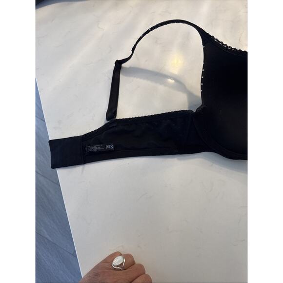 Torrid Plunge Push Up Bra Size 40DD Black White Polka Dot Bow Retro Underwire - Picture 7 of 9
